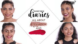 Top Must Have Eyeshadows  Lipsticks  Dusky Skin Diaries Ft Debasree Banerjee  Nykaa [upl. by Tye]