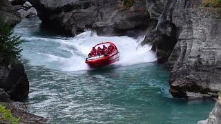 The Crazy but Thrilling quotSHOTOVERquot Jet Boat New Zealand [upl. by Arikahs]