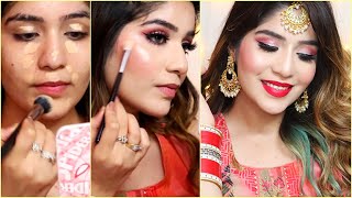 How To Do Parlour Makeup At Home In HIndi [upl. by Betsey]