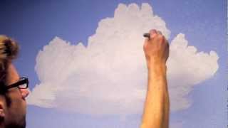 How to Paint Clouds in a Room  Mural Joe [upl. by Direj]