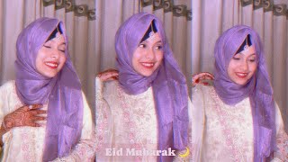 Eid Special Hijab Tutorial 🌙  Noshin Nower ❤️ [upl. by Hetti424]