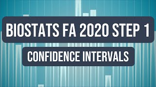 Biostatistics Confidence Intervals  USMLE Step 1 Crash Course FA 2020 [upl. by Hooper]