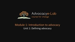 Unit 1 Defining advocacy [upl. by Yup828]