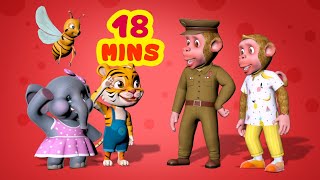 Bandar Mama and the Prankster  Hindi Rhymes for Children Collection  Infobells [upl. by Hughes]