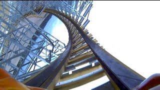 Hades 360 Looping Wooden Roller Coaster POV Mt Olympus Wisconsin Dells [upl. by Elliott592]