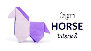 Origami Horse Tutorial  DIY  Paper Kawaii [upl. by Ranite]