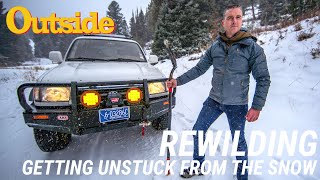 How to Get Your Car Unstuck from the Snow  Outside [upl. by Assirk57]