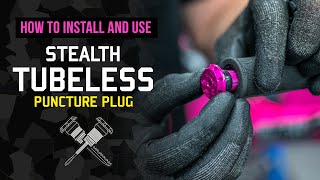 How to install and use the Stealth Tubeless Puncture Plug [upl. by Ahsima]