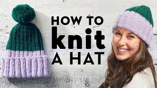 How To Knit A Hat For Beginners  Stitch Club  Good Housekeeping [upl. by Ahsikym710]