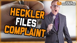 Heckler threatens to file a complaint  Steve Hofstetter [upl. by Kramlich]