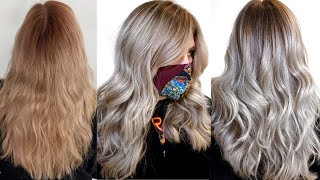 SMOKEY PLATINUM BLONDE  LivedIn Hair Color Tutorial  Redken Shades EQ  Daniella Benita [upl. by Delmor754]