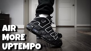 Nike Air More Uptempo BlackWhite Review 2020 [upl. by Thekla453]