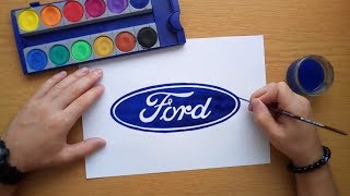 How to draw a Ford logo [upl. by Ranee]