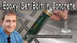 How I Epoxy Glue Anchor Bolts Into Concrete Video 4 New Room Addition [upl. by Foster]