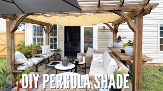 UNDER 100 RETRACTABLE PERGOLA SHADE DIY [upl. by Lan]