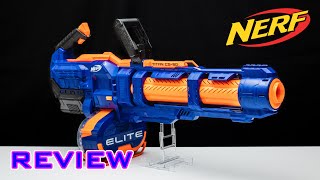 REVIEW Nerf Elite Titan CS50  NERF MINIGUN [upl. by Olimac]