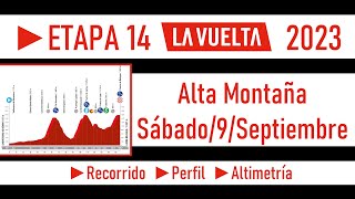 Etapa 14 VUELTA a ESPAÑA 2023 Recorrido Perfil y Altimetría [upl. by Utimer216]