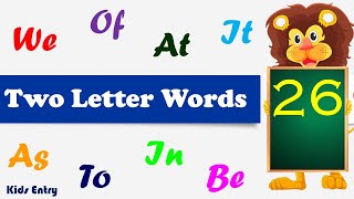 26 Most Common Two Letter words Pre School Learning  Two Letter Words for Kindergarten [upl. by Klute810]