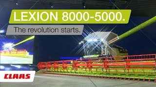 CLAAS LEXION 80005000 combine harvester Presentation in Berlin [upl. by Gniliem]