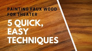 Painting Faux Wood for Theater  Scenic Art [upl. by Haras]