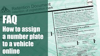 Assign A Number Plate To A Car  National Numbers [upl. by Marrissa]