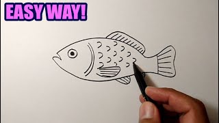 How to draw animals for beginners  Fish [upl. by Los]