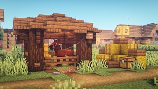 Minecraft How to Build a Small Horse Stable [upl. by Adirehs]