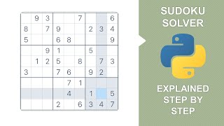 Create Sudoku Solver with Python in 20 minutes [upl. by Favien]