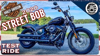 2018 Softail Streetbob Two Brothers Exhaust Walkaround [upl. by Ko]