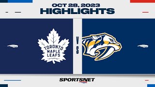 NHL Highlights  Maple Leafs vs Predators  October 28 2023 [upl. by Oicangi]