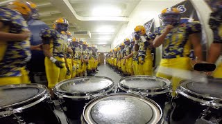 LT Drumline Football Team March Out Tenor Cam [upl. by Kiyohara343]