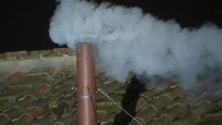 New Pope Selected White Smoke Pours from Sistine Chapel Bells Ring in Vatican City  VIDEO [upl. by Eilahtan256]