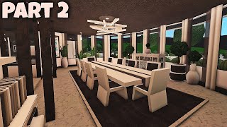 Bloxburg Modern Mega Mansion Speedbuild Part 25 Interior [upl. by Meredithe]