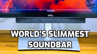 Worlds Slimmest amp Lightest SoundBar  Dell SB521A Review 4K [upl. by Misti]