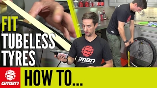 How To Fit Tubeless MTB Tyres  Mountain Bike Maintenance [upl. by Theo792]