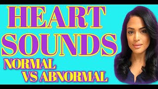 HEART SOUNDS NORMAL VS ABNORMAL AUDIO [upl. by Carry]