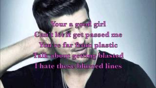 Robin Thicke ft Pharrell amp T I  Blurred Lines  Lyrics [upl. by Enaid335]