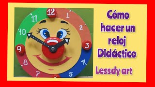 Cómo hacer un reloj didáctico fácil [upl. by Eusadnilem]