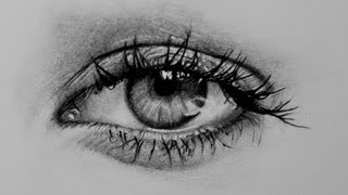 Schnelle fotorealistische Zeichnung von einem Auge  a realistic eye speed drawing [upl. by Settera]