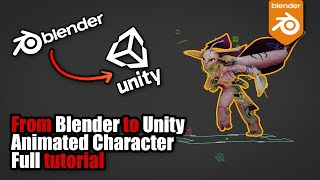 Exporting animated character from Blender to Unity  full tutorial [upl. by Morrill]