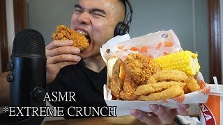 Asmr POPEYES FRIED CHICKEN  EXTREME EATING SOUNDS NO TALKING [upl. by Aninay]