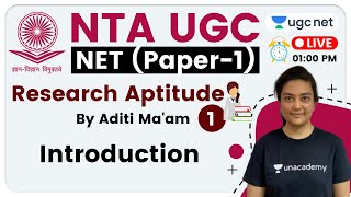 NTA UGC NET 2020 Paper1  Research Aptitude by Aditi Maam  Introduction [upl. by Furey]