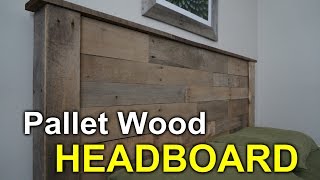 Rustic Headboard with Pallets  How to [upl. by Madai]