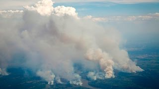 Overhead view of the Fort McMurray fire [upl. by Netta]