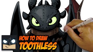 How To Draw Toothless  HTTYD Sketch Tutorial [upl. by Atnohsal438]