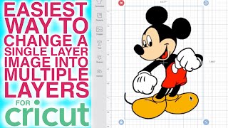 HOW TO CREATE AN SVG  HOW TO CHANGE A SINGLE LAYER IMAGE TO MULTIPLE LAYERS IN CRICUT DESIGN SPACE [upl. by Leena]