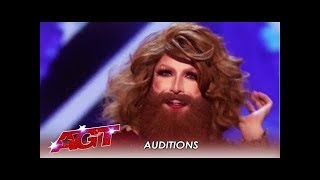 Gingzilla Viral Sensation Drag Queen Brings The House to a WOW  Americas Got Talent 2019 [upl. by Kit4]