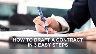 How to Draft a Contract in 3 Easy Steps [upl. by Aremat]