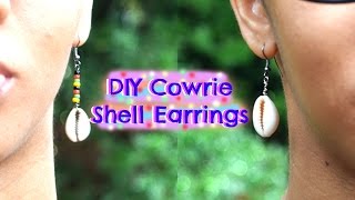 DIY Cowry Shell Earrings [upl. by Ule]