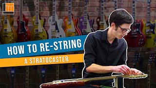 How to Change a String on a Stratocaster [upl. by Lebezej981]